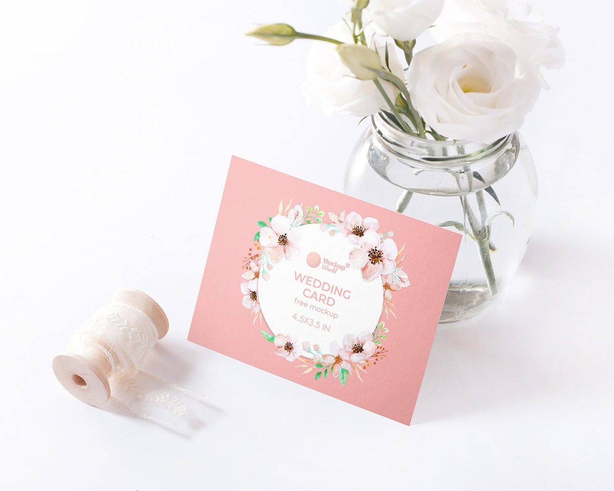 Invitation Cards 1 Wedding Card Mockup