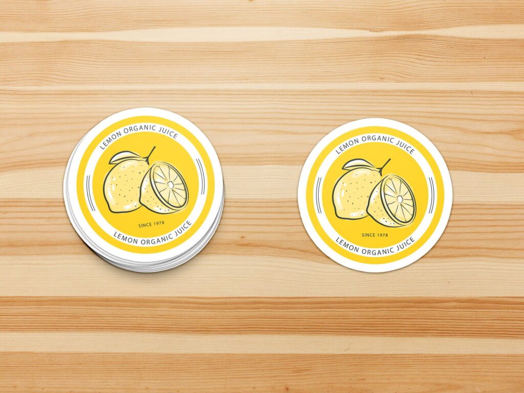round shape label sticker