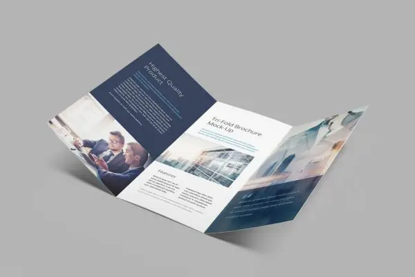 tri fold brochure mockup