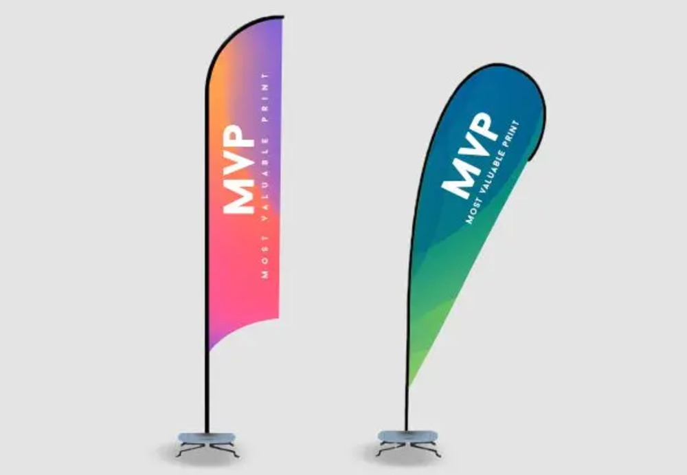 Wind flags with consistent brand design