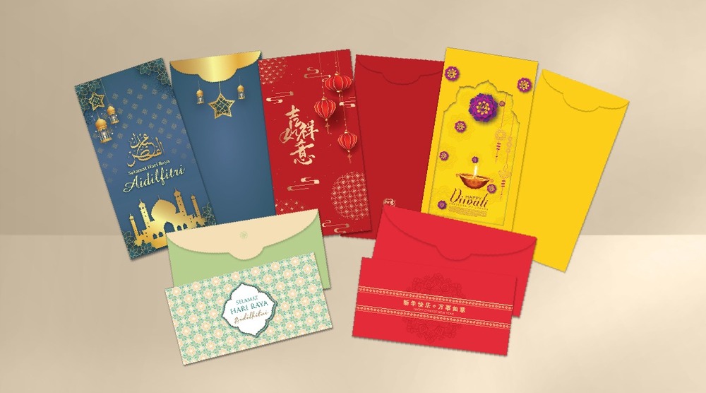 Custom festive packets for celebrations
