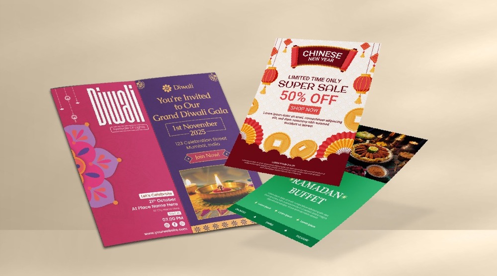 Festive flyers and brochures printing
