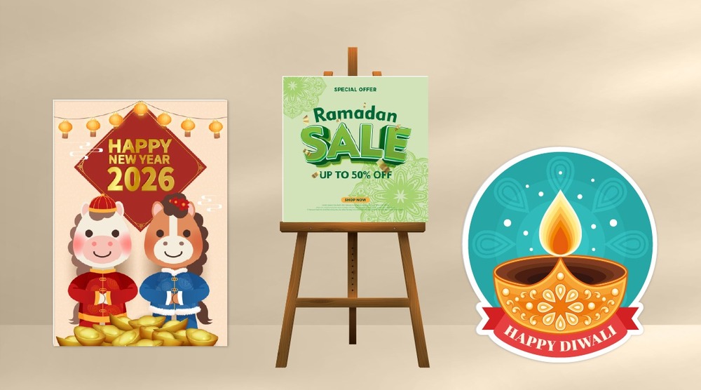 Foam board displays for festive seasons
