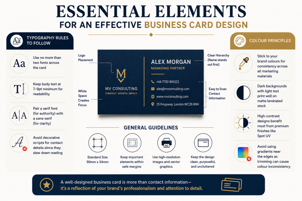 Designing Corporate Business Cards That Impress Clients: A Step-by-Step Guide with Most Valuable Print 3 Key elements in business card design