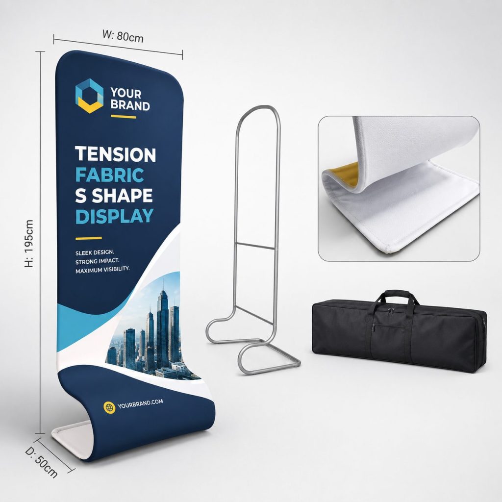Tension Fabric S Shape Display